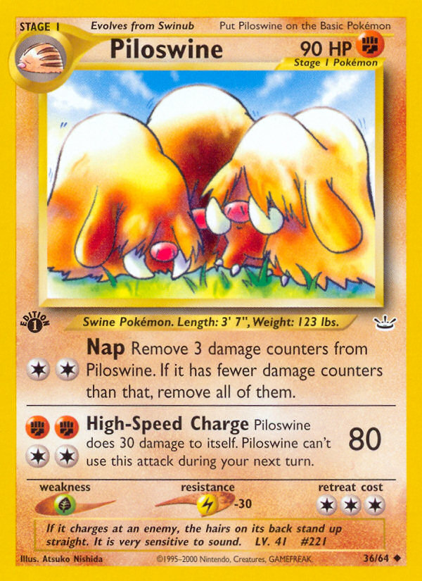 Piloswine – Neo Revelation 36/64 Pokémon card