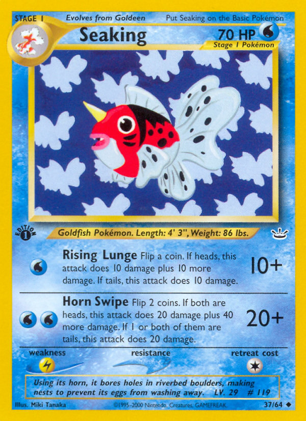 Seaking – Neo Revelation 37/64 Pokémon card