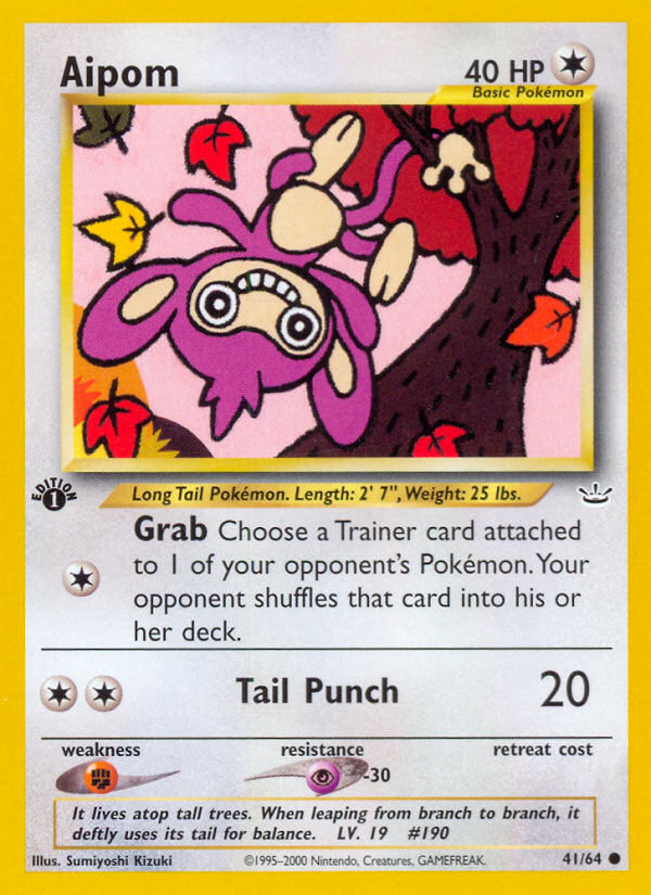 Aipom – Neo Revelation 41/64 Pokémon card