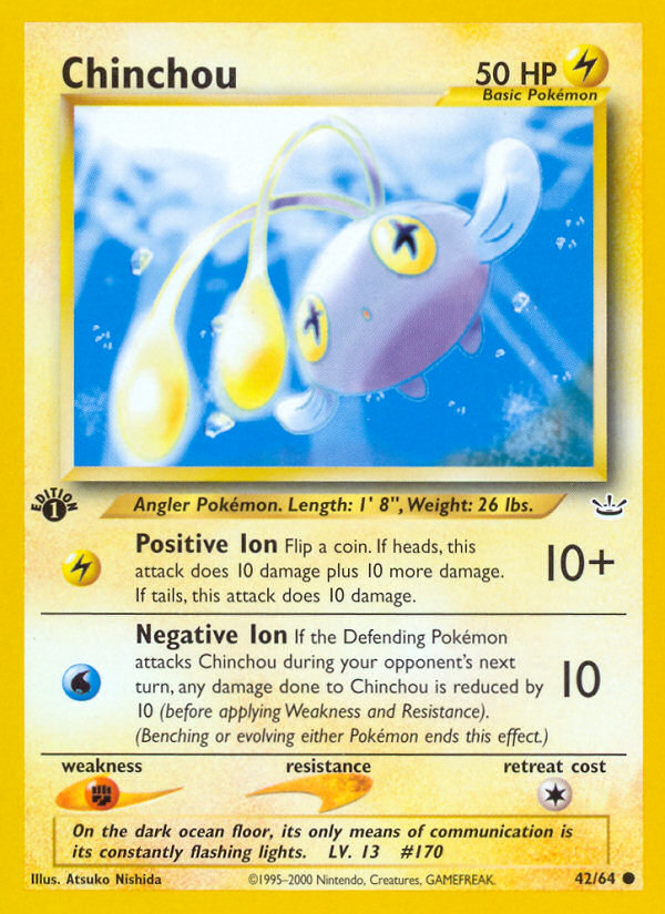 Chinchou – Neo Revelation 42/64 Pokémon card