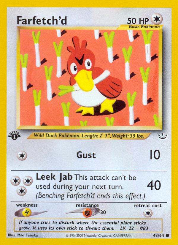 Farfetch'd – Neo Revelation 43/64 Pokémon card