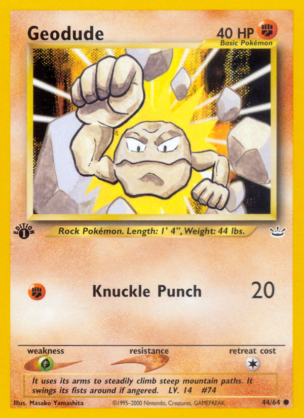 Geodude – Neo Revelation 44/64 Pokémon card