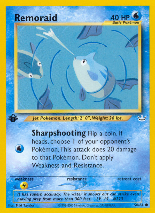 Remoraid – Neo Revelation 50/64 Pokémon card
