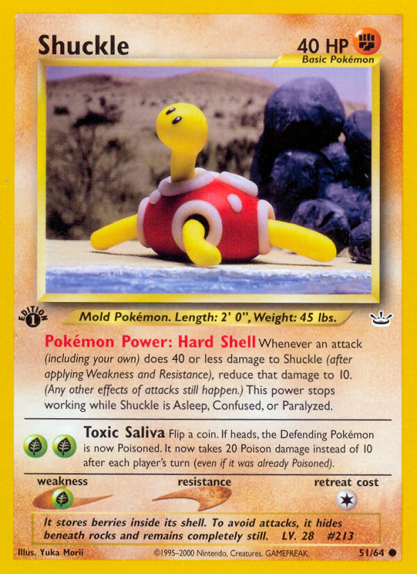 Shuckle – Neo Revelation 51/64 Pokémon card