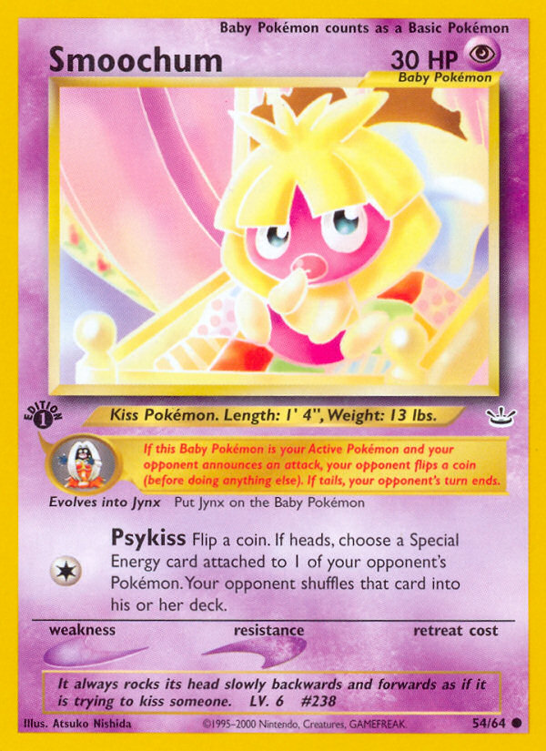 Smoochum – Neo Revelation 54/64 Pokémon card