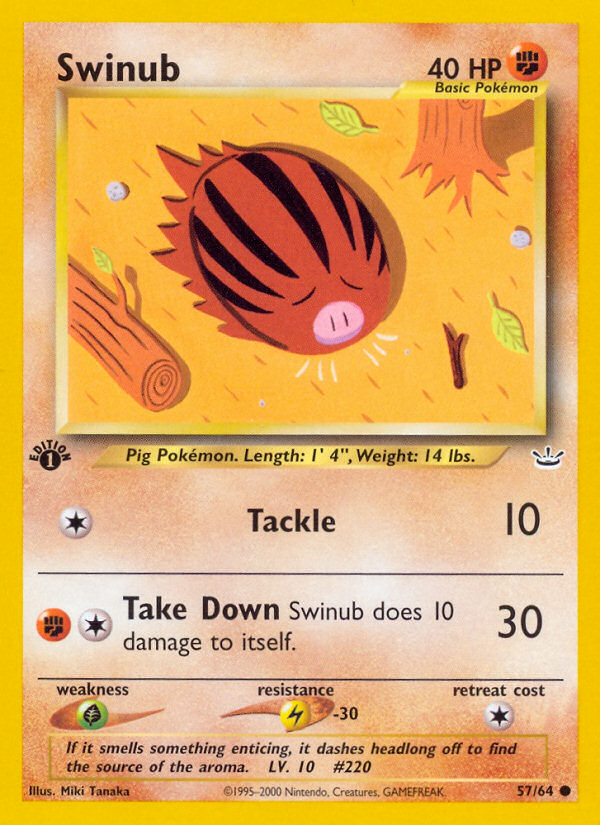 Swinub – Neo Revelation 57/64 Pokémon card
