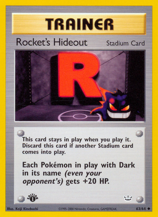 Rocket's Hideout – Neo Revelation 63/64 Pokémon card