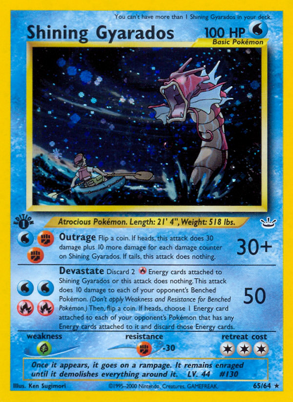 Shining Gyarados – Neo Revelation 65/64 Pokémon card