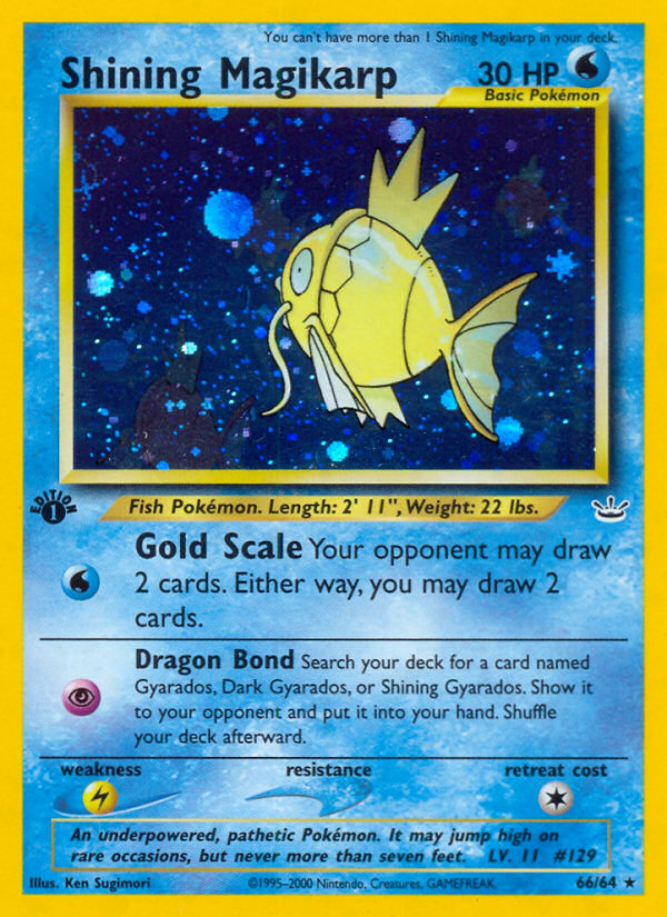 Shining Magikarp – Neo Revelation 66/64 Pokémon card