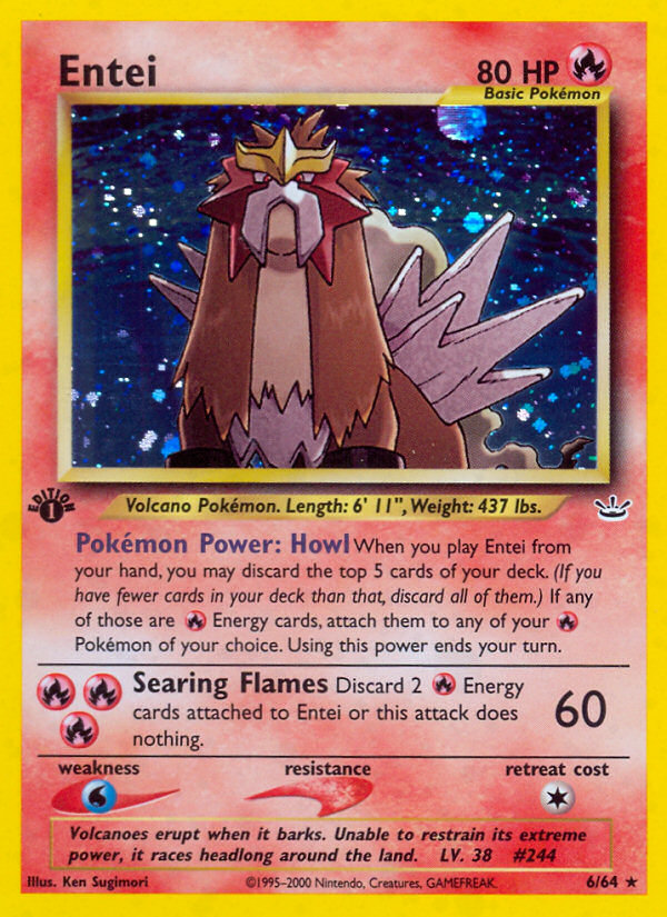 Entei – Neo Revelation 6/64 Pokémon card