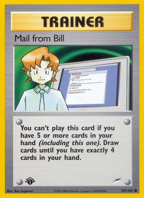 Mail from Bill – Neo Destiny 105/105 Pokémon card