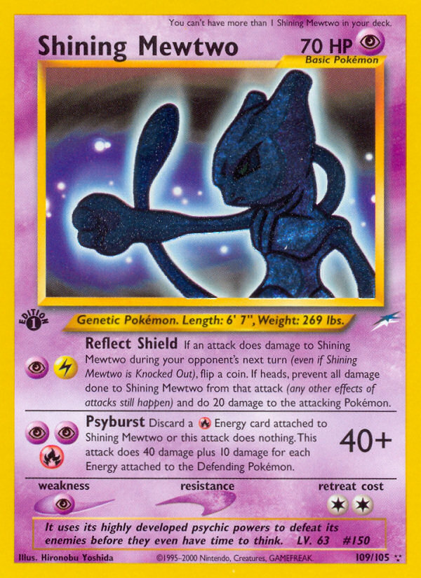 Shining Mewtwo – Neo Destiny 109/105 Pokémon card