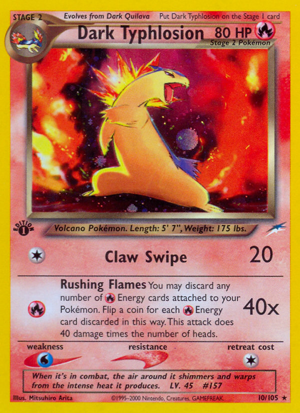 Dark Typhlosion – Neo Destiny 10/105 Pokémon card