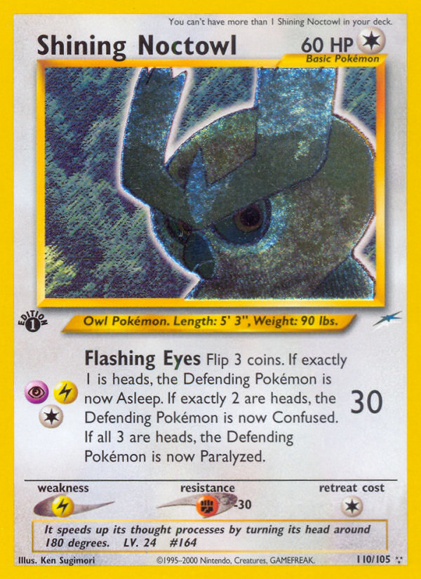 Shining Noctowl – Neo Destiny 110/105 Pokémon card