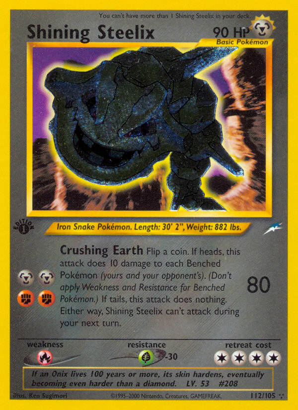 Shining Steelix – Neo Destiny 112/105 Pokémon card