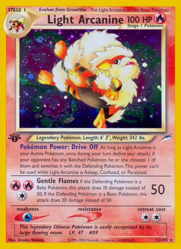 Light Arcanine – Neo Destiny 12/105 Pokémon card