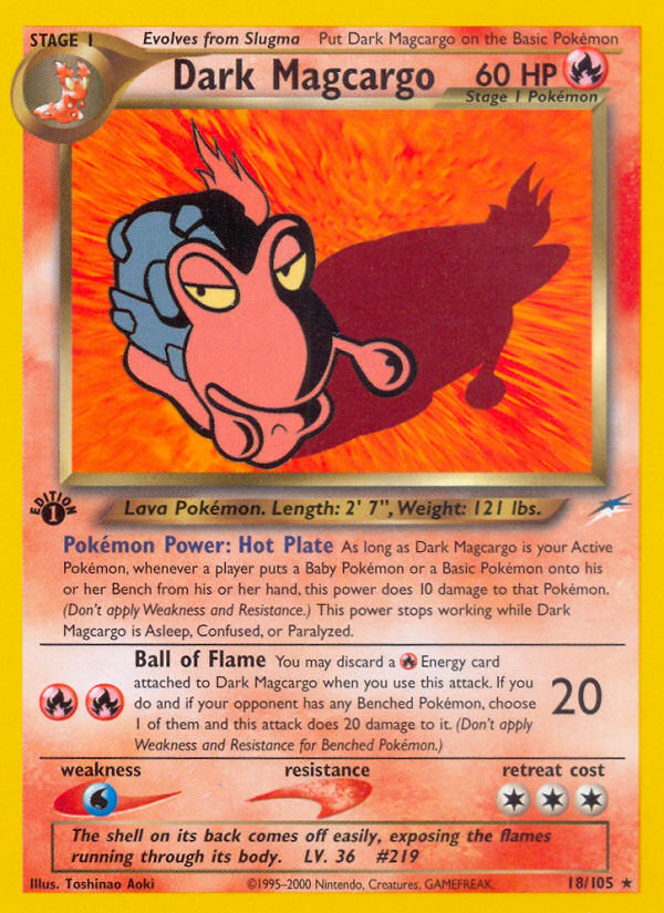 Dark Magcargo – Neo Destiny 18/105 Pokémon card