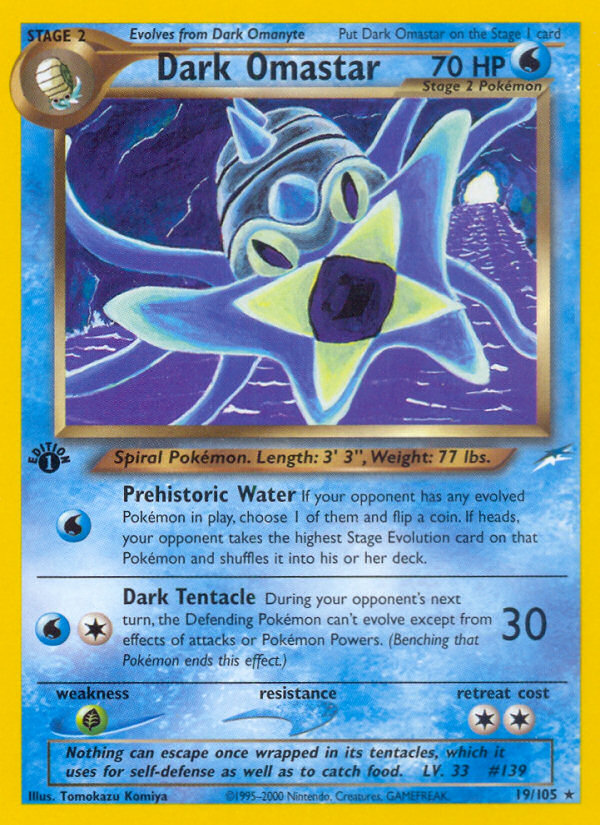 Dark Omastar – Neo Destiny 19/105 Pokémon card