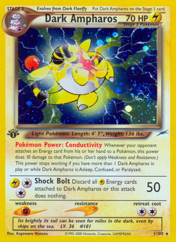 Dark Ampharos – Neo Destiny 1/105 Pokémon card