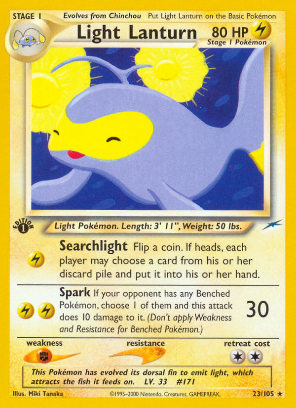 Light Lanturn – Neo Destiny 23/105 Pokémon card