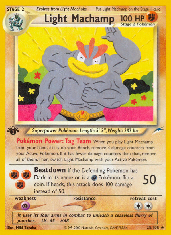 Light Machamp – Neo Destiny 25/105 Pokémon card