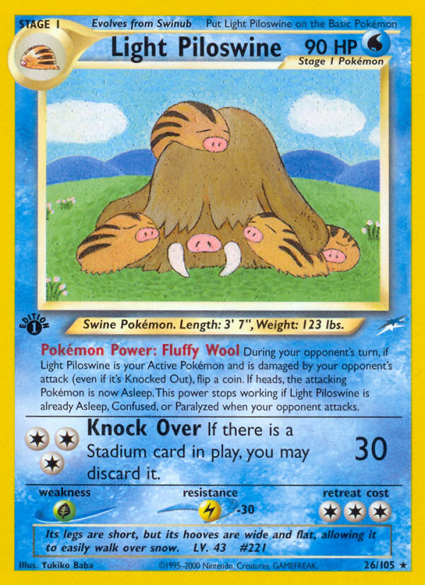 Light Piloswine – Neo Destiny 26/105 Pokémon card