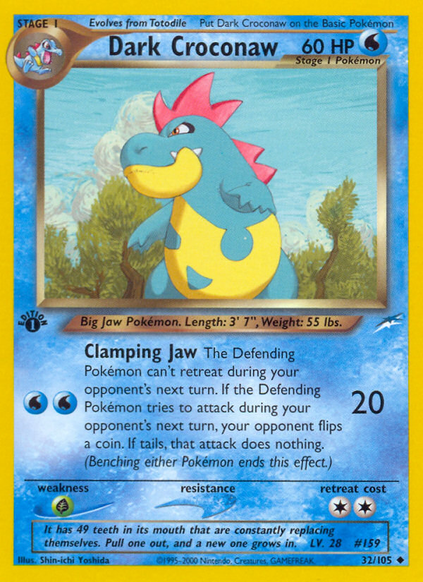 Dark Croconaw – Neo Destiny 32/105 Pokémon card