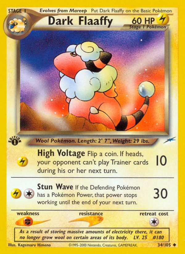 Dark Flaaffy – Neo Destiny 34/105 Pokémon card