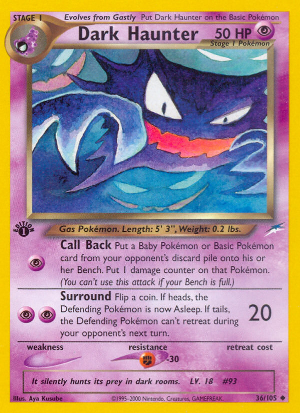 Dark Haunter – Neo Destiny 36/105 Pokémon card