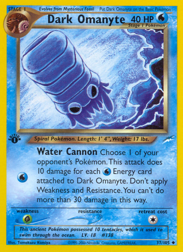 Dark Omanyte – Neo Destiny 37/105 Pokémon card