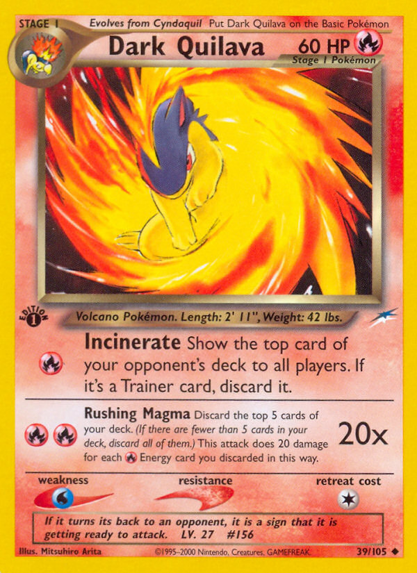 Dark Quilava – Neo Destiny 39/105 Pokémon card