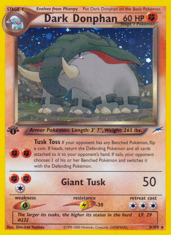 Dark Donphan – Neo Destiny 3/105 Pokémon card