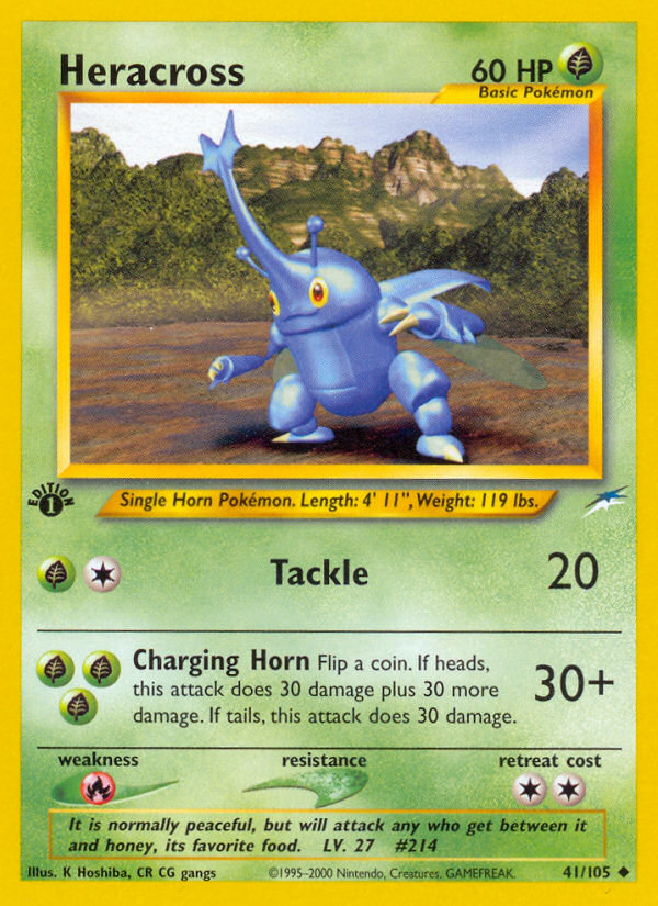 Heracross – Neo Destiny 41/105 Pokémon card