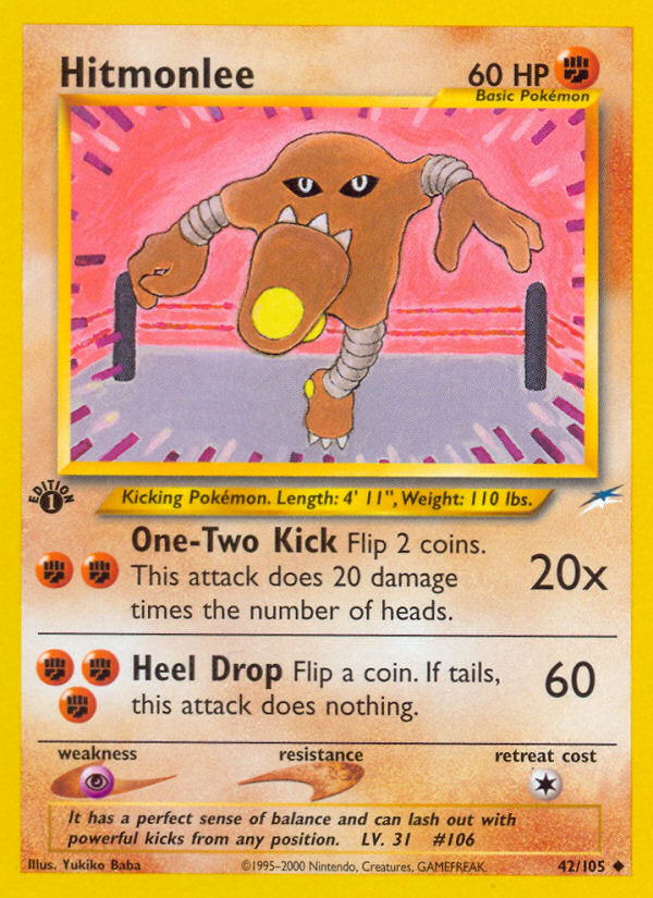 Hitmonlee – Neo Destiny 42/105 Pokémon card