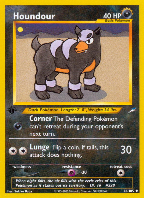 Houndour – Neo Destiny 43/105 Pokémon card