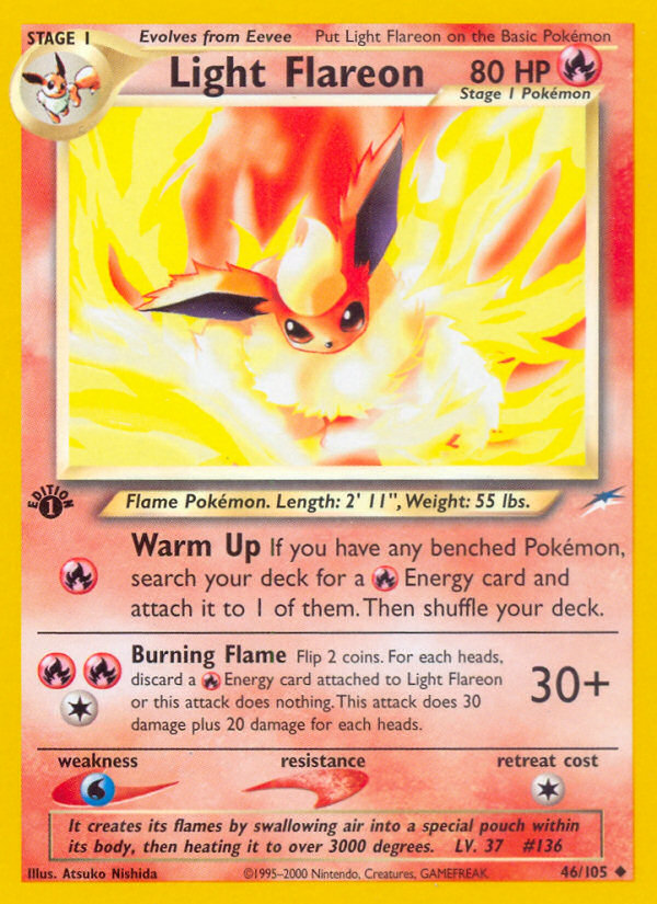 Light Flareon – Neo Destiny 46/105 Pokémon card