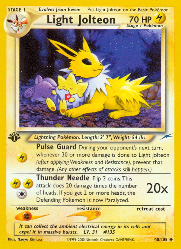 Light Jolteon – Neo Destiny 48/105 Pokémon card