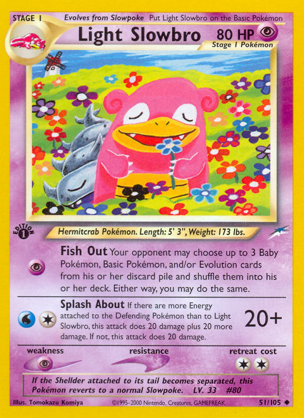 Light Slowbro – Neo Destiny 51/105 Pokémon card