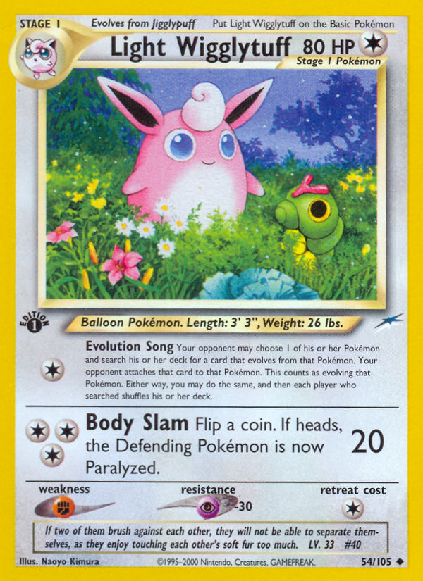 Light Wigglytuff – Neo Destiny 54/105 Pokémon card