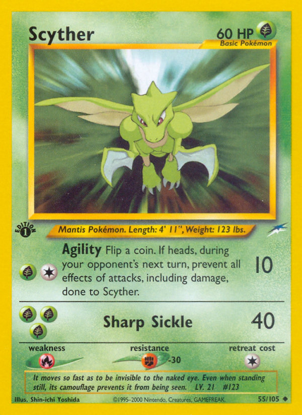 Scyther – Neo Destiny 55/105 Pokémon card
