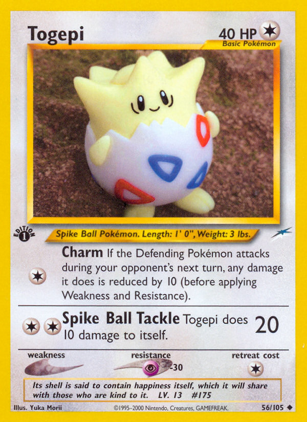 Togepi – Neo Destiny 56/105 Pokémon card
