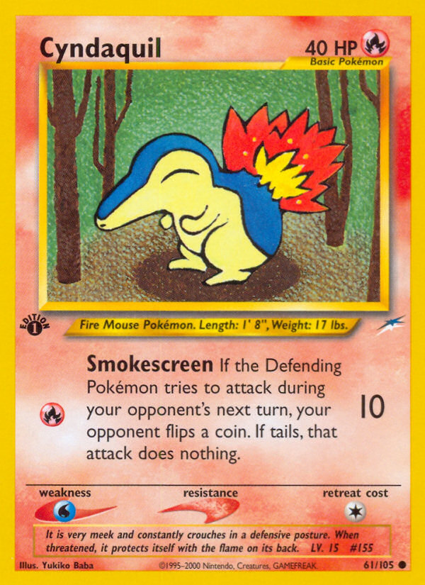 Cyndaquil – Neo Destiny 61/105 Pokémon card