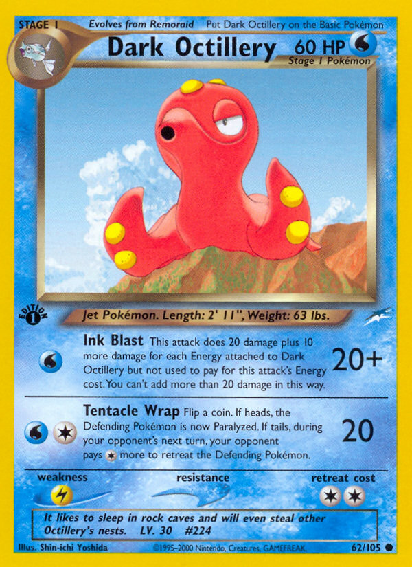 Dark Octillery – Neo Destiny 62/105 Pokémon card