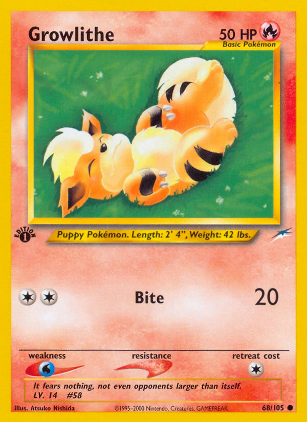 Growlithe – Neo Destiny 68/105 Pokémon card