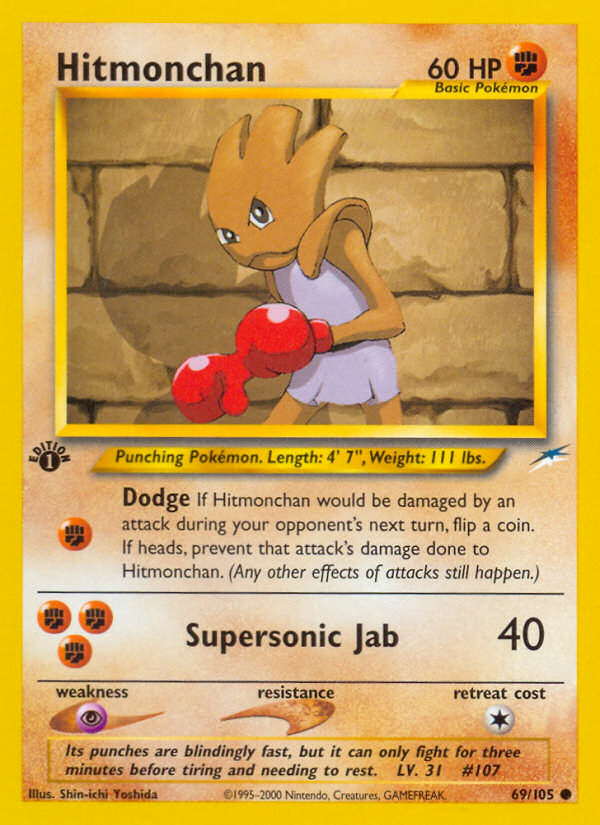 Hitmonchan – Neo Destiny 69/105 Pokémon card
