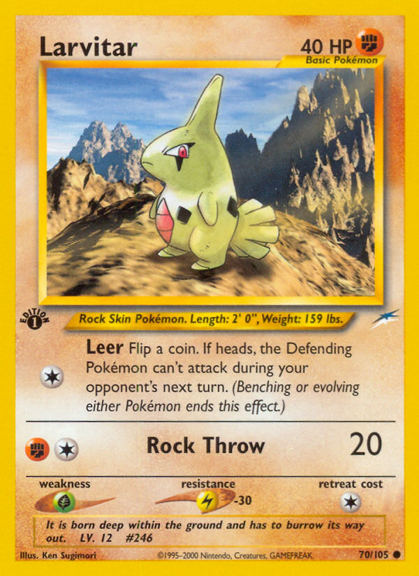 Larvitar – Neo Destiny 70/105 Pokémon card