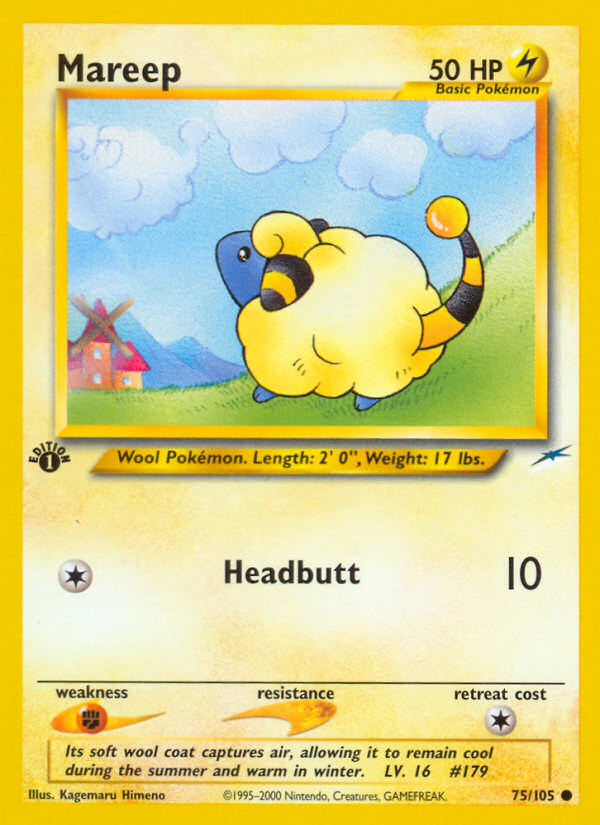 Mareep – Neo Destiny 75/105 Pokémon card
