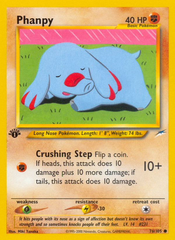 Phanpy – Neo Destiny 76/105 Pokémon card
