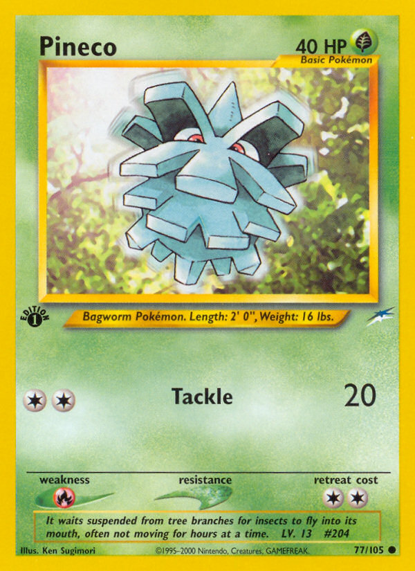 Pineco – Neo Destiny 77/105 Pokémon card