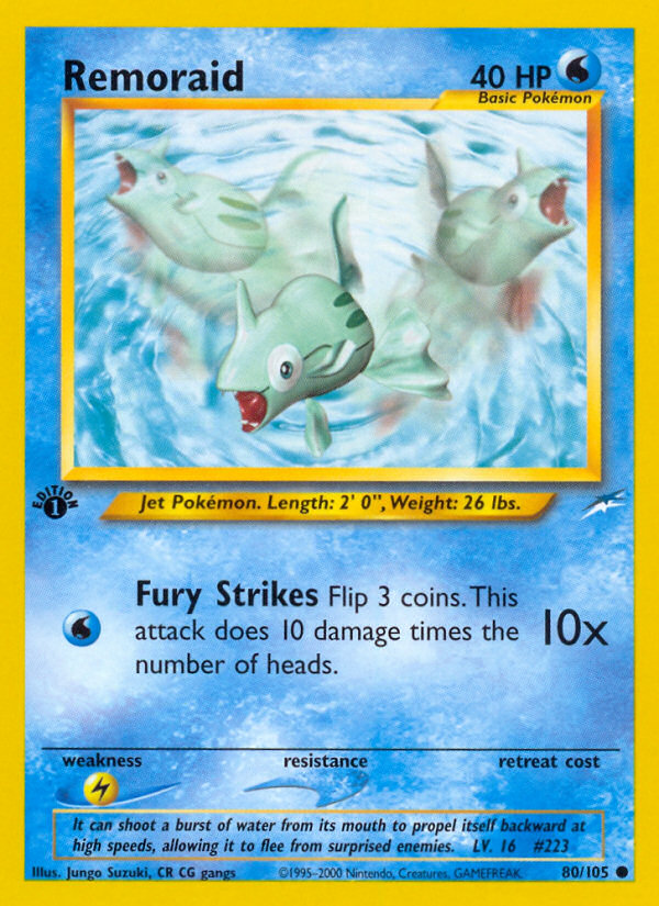 Remoraid – Neo Destiny 80/105 Pokémon card